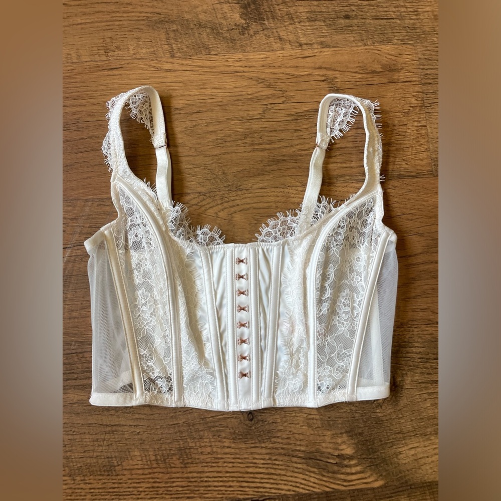Victoria Secret white corset top